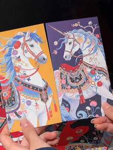 6个/套 2026 马年 3D立体压纹红包/礼包，个性化创意3D立体压纹红包，寓意吉祥如意的红包，香港加厚新年版红包（零花钱红包），个性化创意新年红包