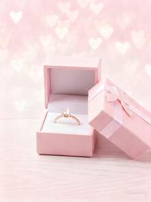 20pcs/10pcs Jewel Boxes With Bow Sealing Design - Elegant Paper Gift Boxes For Rings, Earrings, Pins, Weddings, Birthdays, Bachelor Parties - Stylish Presentation, Jewellery Box, Jewellery Storage(Random Colors, Excludes Rings And Earrings) - Multicolor - View 4