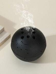 Bruciatore di incenso sferico cavo semplice, elemento di decorazione domestica ispirato allo zen, base creativa per bruciatore di incenso con tavoletta di bambù, ideale per studio, yoga, sala da tè e camera da letto. - Multicolore - Visualizzare 9