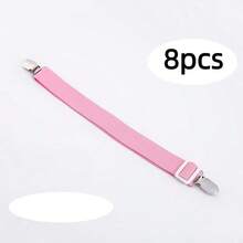 1/8pcs Adjustable Elastic Bed Sheet Clips - Durable Nylon Straps, Ensure Snug Fit - For Sofa Cushions, Mattress Covers And Bed Sheets - Black, White, Pink, Blue - Easy Organization For Bedroom And Living Room, Bedroom Accessories