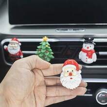 2/3pcs Christmas Santa Claus, Reindeer, Snowman, Christmas Tree Car Fragrance Clip Vent Decor, Christmas Car Interior Fragrance Decoration, Holiday Gift - one-size - View 6