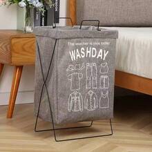 Foldable Laundry Basket With X-Shaped Stand, Multipurpose Organizer For Bedroom, Bathroom, Laundry Room CST068 - Xám - Xem 1