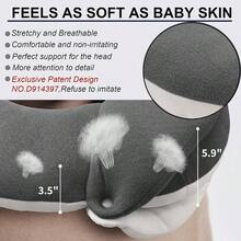 Travel Neck Pillows Airplanes, 360 Support Sleep Long Flight, Skin - Friendly Breathable, Kit With 3D Contoured Eye, Earplugs And Storage Bag Adult, 90+ Lbs - 灰色 + 成人 - 查看 5