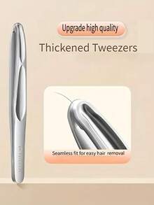 新款不锈钢胡须修剪镊子，女士眉毛专用精密小镊子，礼盒包装，情人节礼物 - 彩色 - 查看 5