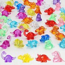 HAPTIME 300 Pcs Mini Dinosaur Figures Mini Resin Animals To Hide Bulk Plastic Dinosaur Party Favors Small Classroom Prizes Tiny Figurines For Vase Filler - Khủng long (50 cái) - Xem 1