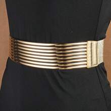 1pc Colorblock Bohemian PU Leather Accessory, Autumn/Winter - Golden 2 - View 2