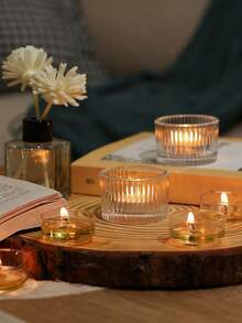 4/6/8/12/18/24/36pcs Candle Holder Set, Small Glass Tea Light Votive Candle Holders (Candles Not Included), Glass Candle Stands, Decorative Candle Holders - Candle Holder Rack, Perfect For Wedding Table Centerpieces And Holiday Party Home Decor - Multicolor - View 5