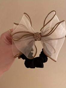 1/3 套女士水钻网纱蝴蝶结发圈，优雅女士发饰，秋季旅行必备，美发工具，女士配饰，美发用品，秋季，女士发饰，旅行，发饰，女士配饰，发饰，女士发饰，美发工具，美发用品，用品，美容配饰，礼物，旅行，女士礼物，美发用品，女士圣诞袜填充物，女士圣诞袜填充物，女士礼物，礼物，礼物，成人圣诞袜填充物，成人圣诞袜填充物，美发用品，女士配饰，圣诞袜填充物，成人发饰，发饰，女士礼物创意，美容圣诞袜填充物，女士夏季海滩度假必备配饰 - 彩色 - 查看 6