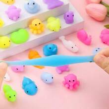 6/12/24/36个麻糬软萌玩具套装 - 柔软可爱，是派对礼物、课堂奖励、复活节彩蛋填充物、儿童解压玩具、捏捏乐、迷你解压软萌玩具以及圣诞礼物的理想之选 - 款式颜色随机 - 彩色 - 查看 5