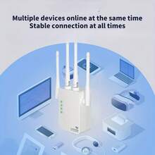 Extensor de WiFi 1200Mbps, amplificador de señal WiFi de banda dual 2.4G/5G con puerto Ethernet y cobertura de 360° para uso en exteriores - Ver 6