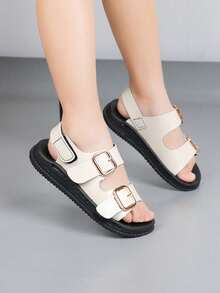 Sandal Bayi, Sandal Bayi Laki-laki Nyaman dengan Perekat Velcro - Putih - View 6