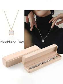 Elegant Pendant Necklace Jewelry Gift Box, Jewelry Storage Box, Classic Necklace Gift Packaging Box, Jewelry Storage Box, Mother's Day Gift Box, Suitable For Christmas, Valentine's Day, Wedding And Other Special Occasions, Gift For Mom