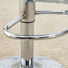 Set: 89cm Glass Table + 2 Height-Adjustable And Swiveling Footrests. Transparent Appearance . 360° Rotation . Versatile. Creates Visual Width And Saves Space. Available In Silver And White.