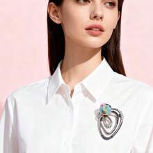 1pc Fashionable Minimalist Creative Clothing Accessory Brooch, Versatile Daily Wear