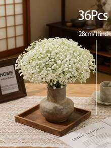 3/30支装仿真满天星和白色郁金香花束套装。适用于婚礼装饰、家居装饰、办公室装饰、房间装饰、DIY插花、户外布置、客厅装饰、婚礼中心摆件和情人节。适合春季和情人节。也可用作复活节礼物、仿真花束、订婚派对、春夏装饰、闺蜜礼物、生日礼物和新娘捧花。