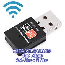 Adaptador USB Wifi Velocidad 600 Mbps 2.4 GHz + 5 GHz WL.600M ELE-GATE - Negro - Ver 6