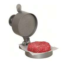 Hamburger Press + 100 Sheets of 4.5-inch (11.5cm Diameter) Silicone Paper - Plateado - Ver 5