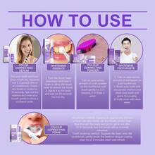5pcs/Set Purple Whitening Toothpaste,Teeth Whitening Pen,Removing Stains And Yellowing Teeth,Eliminating Bad Breath,Personal Care Cleaning Toothpaste,Travel Suit Tooth Bleach Gel,Care For Gums,Gift For Women,Girl And Parents - 紫色 - 查看 6