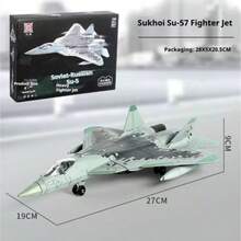 1架F14、SU57、F22、B2、SU25、A10战斗机和轰炸机模型，微缩比例模型，塑料积木飞机模型，创意收藏礼品，适合14岁以上人群，圣诞礼物 - 彩色 - 查看 15