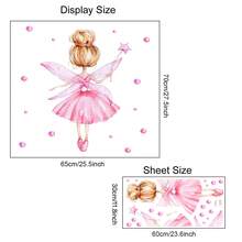 Dancing Girl Wall Sticker, Self-Adhesive Art Decals For Bedroom Background Decoration - Multicolor - View 9