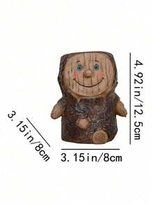 1 szt. Urocza doniczka na pniak, dekoracyjna dekoracja choinki, odpowiednia do domu, do dekoracji wnętrz i na zewnątrz, do sadzenia kwiatów i sukulentów, świetny prezent dla rodziny i przyjaciół, z otworem drenażowym u dołu - Wielokolorowe - Zobacz 9