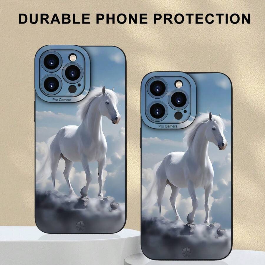 Funda protectora de teléfono suave de alta calidad con diseño de caballo blanco, elegante y popular, hermosa e interesante, moderna y simple, funda protectora de teléfono creativa personalizada, a prueba de golpes y anti-caídas, resistente a las manchas y duradera, adecuada para 17.17 Pro...17 Pro Max...17 Agua. 16.16 Pro...16 Pro Máx.16 más.. 15.15 Pro Max...15 Pro...15 más.. 14.14 Pro...14 más..14 Pro Max... 13.13 Pro...13 Pro Max...12.12 Pro...12 Pro Max...11.11 Pro...11 Pro Máx.XR.X.XS.XS máx.Se.MiNi. El regalo perfecto para las fiestas o cumpleaños para la novia, el novio, la esposa, el marido, el amigo o para uno mismo. - Negro 2324 - Ver 1