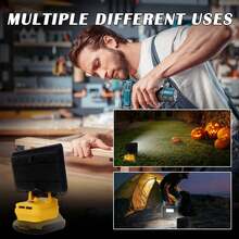 6-Inch LED Floodlight With 2 USB Charging Ports For Outdoors, Camping, Auto Repair, Emergencies, Job Site Lighting And Outdoor Fishing (Batteries Not Included) - 6-inch LED Floodlight - View 5