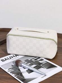 1个PU皮革防水化妆包，多功能化妆刷收纳包，防水化妆品收纳袋，适用于口红、香水、化妆品，旅行必备，送给母亲、妻子、朋友的绝佳礼物，波西米亚风格 - 彩色 - 查看 10