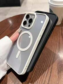 奢华磁吸充电保护壳，兼容 17/16/15/14/13/12/11 Pro/Plus/Max/Air/XS Max/XR/X/Xs/7/8 Plus/7/8，超薄透明亚克力材质。 - 黑色 - 查看 12