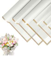 10/20 bouquets Papier d'emballage - Convient pour l'emballage de bouquets DIY, papier d'emballage de fleurs imperméable, convient pour les mariages, les anniversaires et la fête des mères dans les fleuristes (blanc, 22,8 pouces x 22,8 pouces) - Multicolore - Voir 1