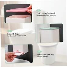 2PC Wall-Mounted Sanitary Napkin Storage Box & Small Item Organizer | Bathroom Tissue Holder For Toilet Paper, Pads, Essentials | Space-Saving Home Organization For Bathroom, Bedroom, Kitchen, Office (Waterproof, Durable) - 綠色 - 查看 3