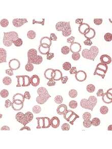 100 قطعة/عبوة من حلقات الحلي المزخرفة بالبريق، مناسبة لعيد الحب، الزفاف، ديكور الحفلات، ديكور وسط الطاولة، قطع من الورق المزخرف بالبريق - متعدد الألوان - مشاهدة 1