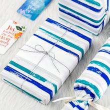 WRAPAHOLIC Papel de regalo reversible azul Mini rollo 17 pulgadas x 33 pies Papel de regalo para cumpleaños día festivo boda baby shower - Azul - Ver 6