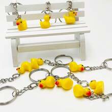 50/20/10pcs Mini Yellow Duck Keychain Set - Cute Rubber Ducky Bag Charms For Keys, Backpacks, Phone Straps | Adorable Bulk Party Favors, Goodie Bag Fillers For Birthdays, Wedding Decor. - Multicolor - View 6