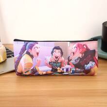 1个女巫图案铅笔盒，可爱学生大容量文具袋，PU单层收纳袋，款式随机，新年礼物，情人节礼物，复活节礼物 - 彩色 - 查看 6