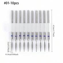 金刚石美甲钻头套装，适用于美甲钻、电动锉刀、专业硬质合金钻头套装，适用于亚克力凝胶美甲，家庭美甲沙龙适用