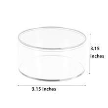 Round Acrylic Container, 2 Pack Clear Round Acrylic Box Organizer With Lid Circle Box With Lid, 3.15x3.15" Storage Boxes For Candy,Pill, Nails, Beads And Tiny Jewelry,3.15x3.15inchesRound - 3.15x3.15吋圓形 - 查看 3