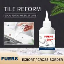 150g/280g Lechada de azulejos multiusos, disponible en varios tamaños y colores, resistente al desgaste, impermeable, anti-moho, no decolorante e inofensiva, fácil de usar, adecuada para el embaldosado del hogar y comercial, elegante y con estilo - Blanco - Ver 3