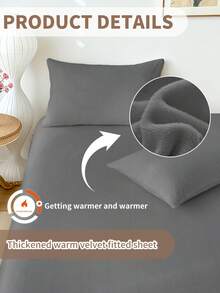 2/3件套法兰绒床笠套装，床上用品，床垫保护套，床罩，舒适家纺，柔软床垫垫，纯色床单，深口袋设计，仅包含床单，防尘，可机洗，床上用品礼盒套装，适用于单人床、双人床、大号床、特大号床，可机洗，秋冬季装饰 - 淺灰色 - 查看 7