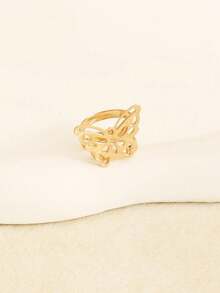 1件/套夹式蝴蝶耳夹耳环，女士珠宝礼品 - 金色蝴蝶一件 - 查看 3