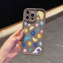 La elegante y sencilla carcasa de teléfono anti - caída con diseño de patrón de elementos marinos es adecuada para los modelos  17, 16, 15, 14, 13, 12, 11 Pro / air / xR / XS y  s25 / S24 / S23 / S22 / Fe / plus, construida con material tpu, que proporciona protección contra caídas y amortiguación. Adecuado para regalar amigos y regalos de San valentín. - Negro - Ver 7