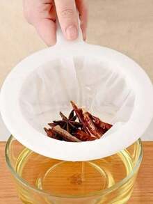 1pc Coffee/Soy Milk Residue Filter Screen, Home Juicer Mesh Strainer, Separation Filter Residue Net School Supplies,Kitchen Accessories, A Must-Have Kitchen Tools Gift For Home Chefs, Space-Saving Storage For Kitchen Organizers ,  Kitchen Gifts Idea - 白色 - 查看 8