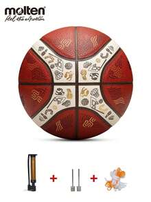 1 quả bóng rổ chuyên nghiệp Molten size7 kèm bộ bơm, chất liệu da PU đàn hồi cao, chống trượt, chống mài mòn, dùng cho nam nữ, thanh thiếu niên, thể thao trong nhà/ngoài trời, luyện tập, thi đấu, trò chơi ở trường và trò chơi bãi biển, quà tặng hoàn hảo cho sinh nhật, trở lại trường và Giáng sinh - Nhiều màu - Xem 5