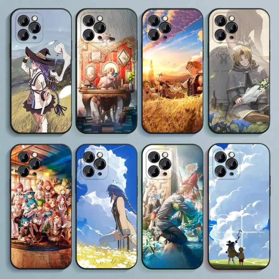 Custodia per telefono compatibile con Anime M-Mushoku Tensei, adatta per modelli 17, 16, 15, 14, 13, 12, Pro, Max, Plus, E, SE4, Air, Mini, in morbida cover nera compatibile con i modelli 17 Pro, 17 Pro Max, 17 - z5 - Visualizzare 1