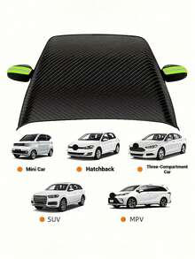 Suitable For All Car Models - Durable Oxford Cloth Windshield Cover With Sun, UV Protection, And Snow Protection. Easy To Install, Long-Lasting, Suitable For Winter Driving, Ensuring Road Safety In Snowy Weather. Flexible Design, Made With High-Quality Materials. Also Helps Reduce Interior Temperature When Parked In Summer.