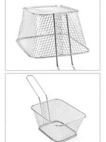 Mini Square Fry Baskets (1/3/5 Pieces Pack), Food Fry Baskets, French Fry Baskets, Food Serving Baskets. Ideal For Frying Chicken And French Fries In Kitchens, Cafes And Restaurants.,New Years Eve Party,Holiday - Silver - View 7