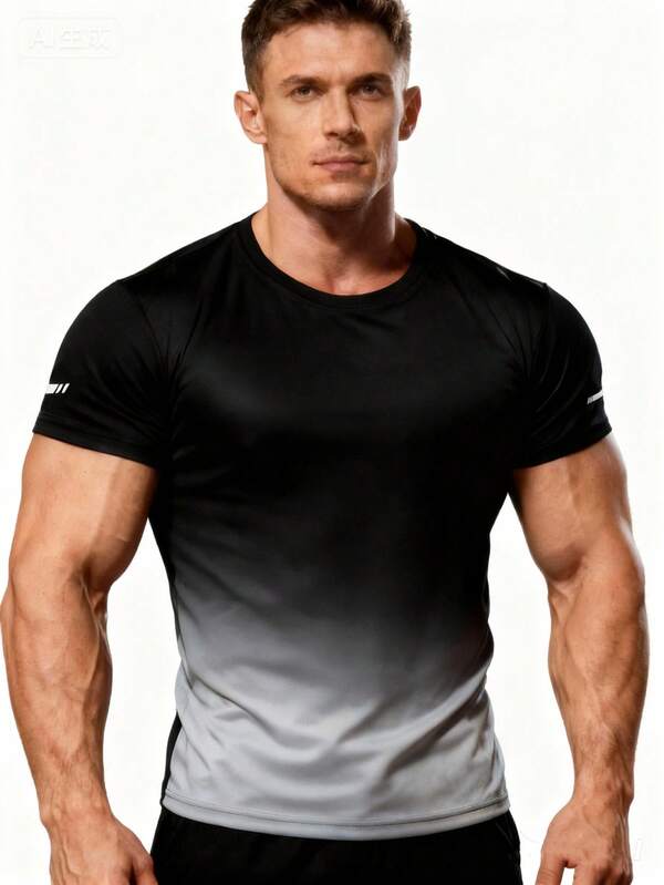 Men's Plus Size Casual T-Shirt , For Big And Tall Men,Plus Size Men Clothing,Breathable And Dry-Fit For Men, Suitable For Outdoor Sports,Fitness, Spring/Summer