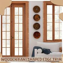 6pcs Wooden Wavy Decor - Wall, Door, Table, Shelf Home Decoration DIY Painting Decor For Graduation, Wedding, Party, Holiday - Beige - View 3