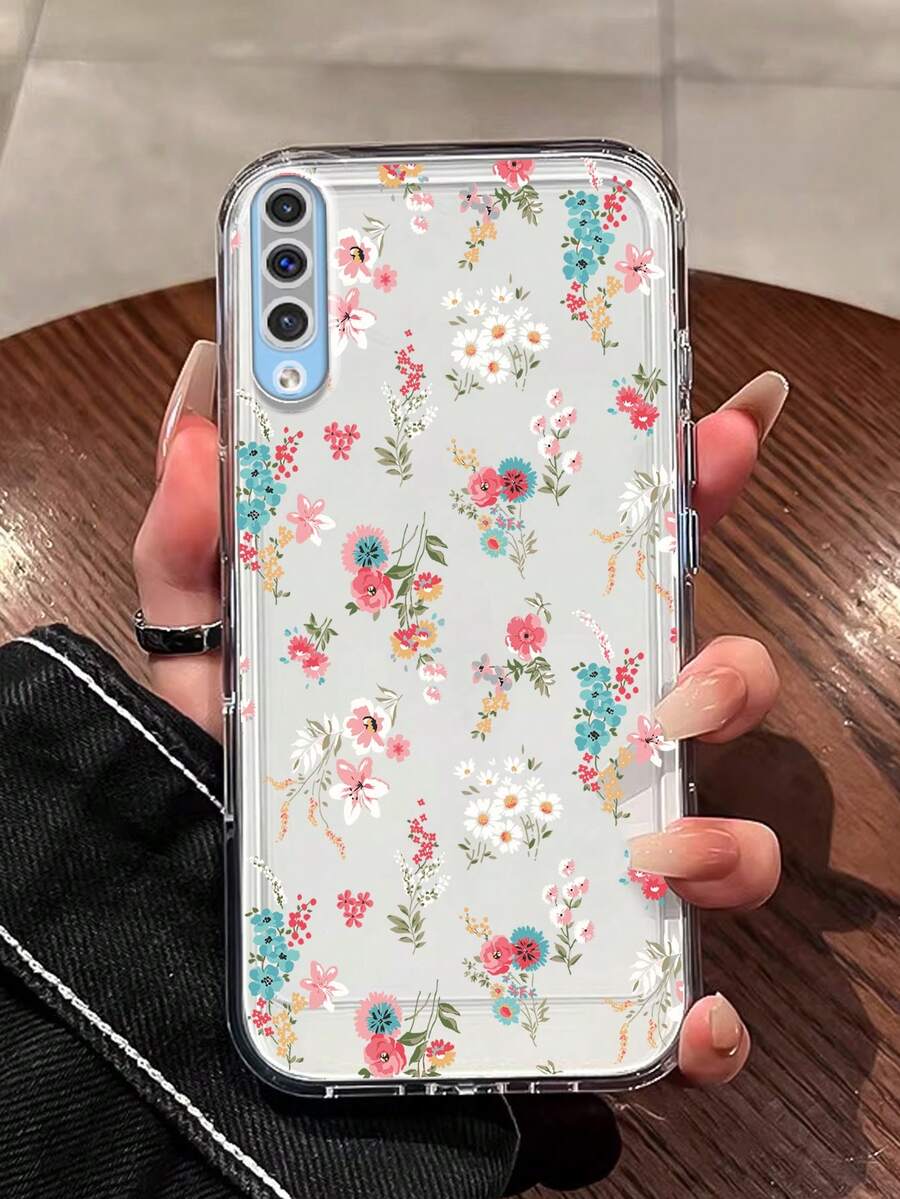 High-Resolution, Fully Transparent Phone Cases For Samsung Galaxy A50 A50S A30S Fresh Floral Ultra-Thin All-Around Protective Case Made Of Soft Material - Clear - View 1