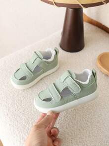1双儿童休闲闭趾凉鞋，防滑魔术贴搭扣幼儿凉鞋 - 綠色 - 查看 3